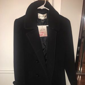 Black peacoat originally $80